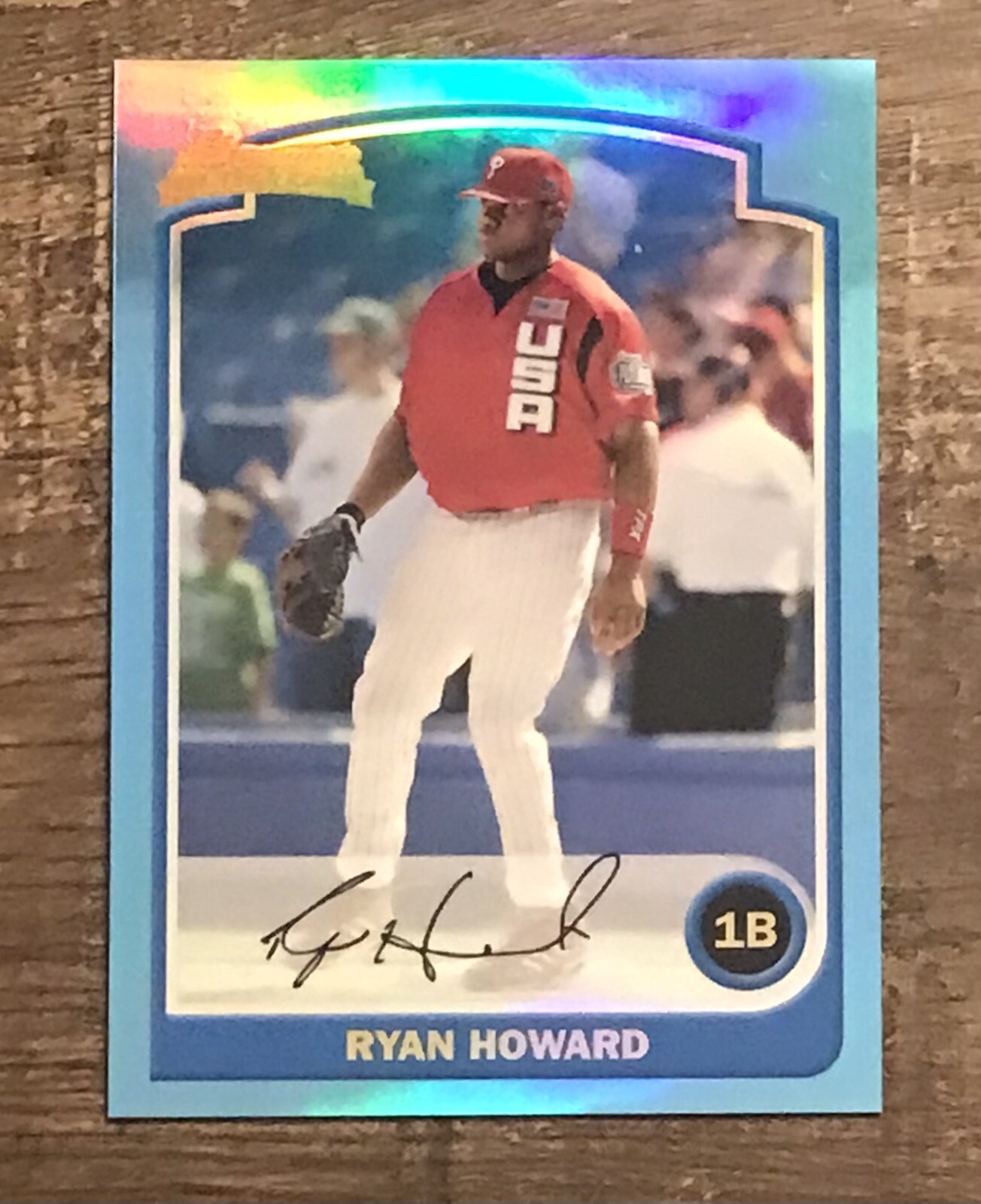Ryan Howard Rookie 2013 Bowman Chrome Rookie Blue Refractor Reprint Ryan Howard RC USA ...