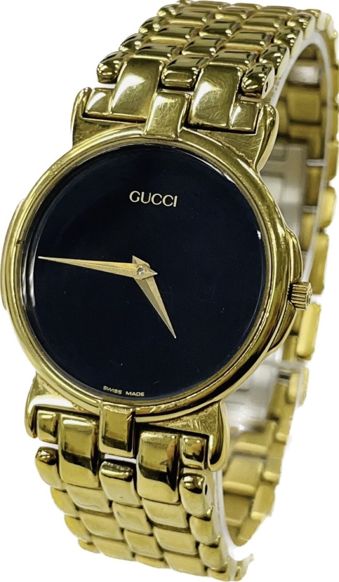 稼働品】GUCCI グッチ 3400M 35mm Quartz 腕時計 レディース 