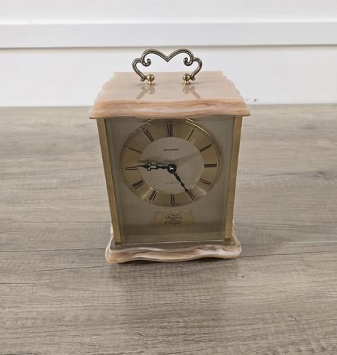 Vintage Tempus Fugit Staiger Quartz Mantel Clock Germany Carriage Clock  - Afbeelding 1 van 9