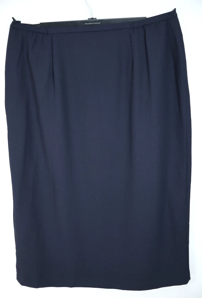 NUEVO CON ETIQUETAS KAREN SCOTT Mujer 100% Poliéster Falda Lápiz Recta Azul Marino 22W Plus Foto 2 de 4