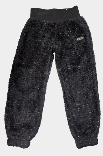 Justice Girls Black Silver Jsport Sherpa Pant, Size S 7/8