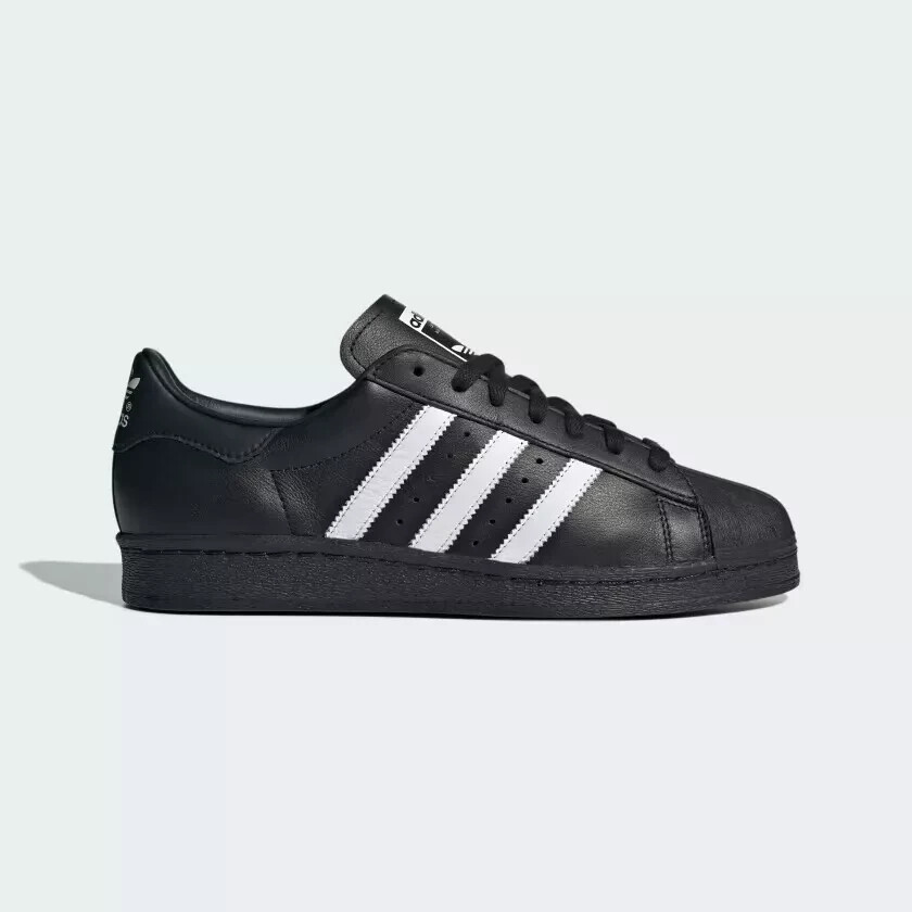 Mens Size 10.5 adidas Superstar 82 Shoes JI2026 Core Black / Cloud White - NEW