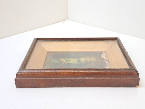 Icona in scatola Kiot custodia serafini in legno vintage religione cristianesimo fatto a mano - Foto 12 di 17