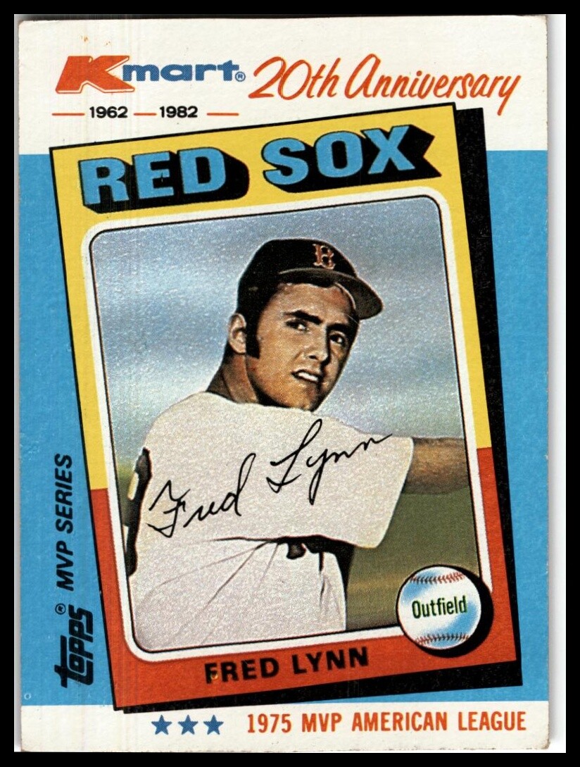 1982 Topps Kmart 20th Anniversary AL & NL MVP's #27 Fred Lynn