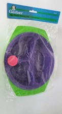 Vintage Gerber Green Purple Hot Water Feeding Dish Plate Water Heated Baby Food 