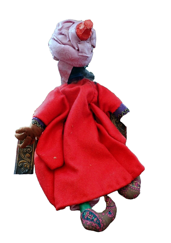 Puppe handgefertigte Pappmaché Handpuppe Sultan Marionette Vintage - Bild 10 von 17