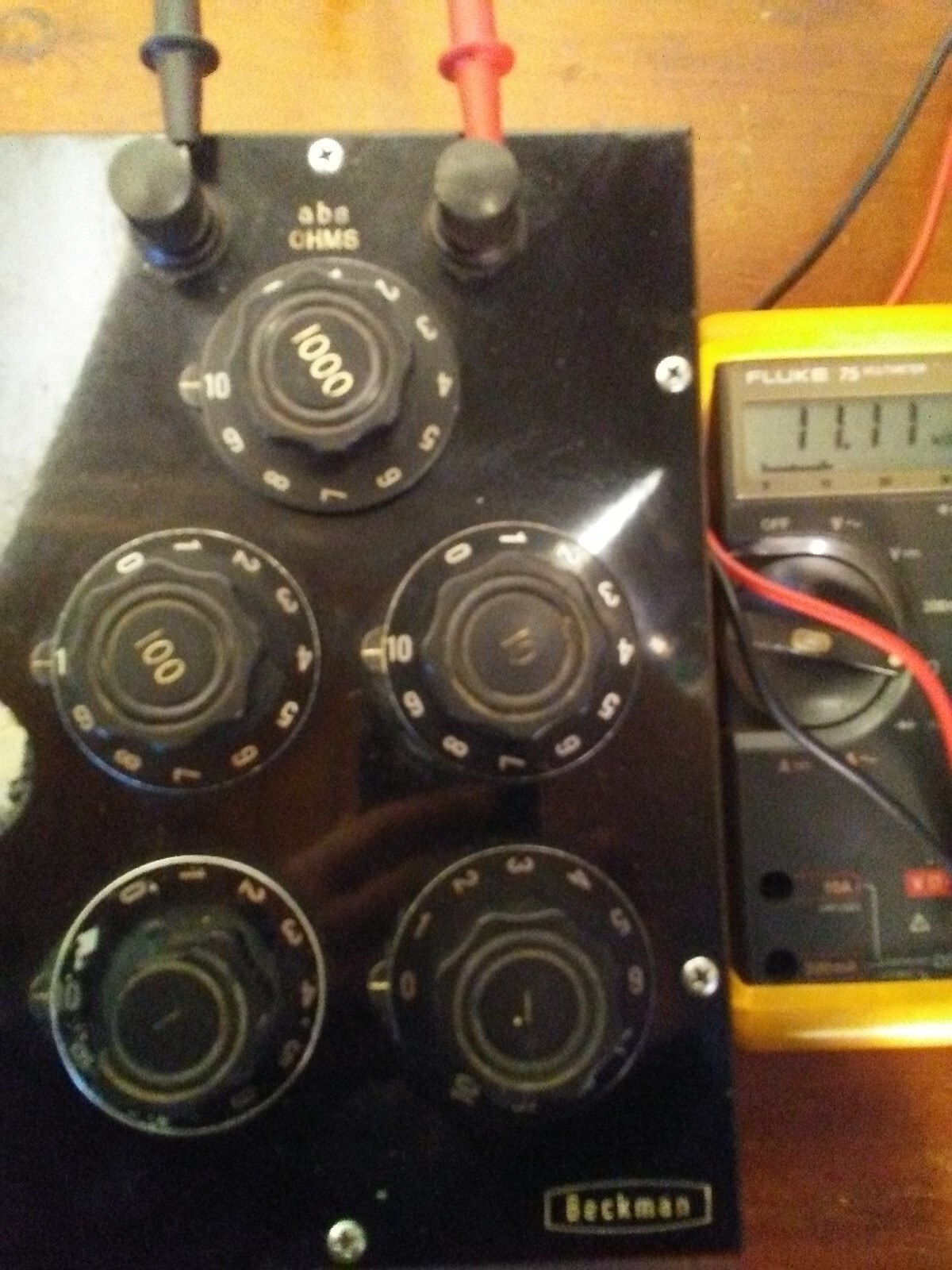 Beckman/Industrial Instruments DR-50D Decade Resistance Box w/Manual Tested OK