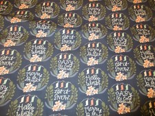 1 Fat Quarter New Cotton Fabric Holiday Christmas Dear Stella Approx 21" x 18"