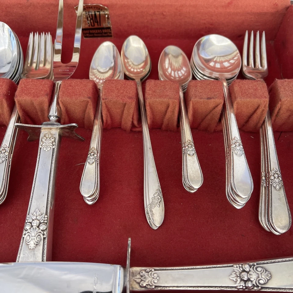 ROGERS BROS 1847 por 90 años America’s Finest Plate SET 43 piezas Foto 4 de 4