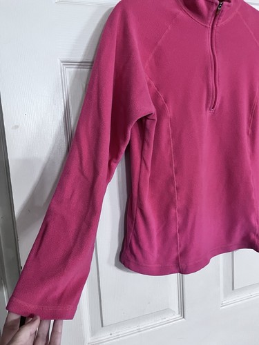 L L Bean Ladies Fleece 1/4 Zip Long Sleeve Pullover Small Pink - Picture 2 of 7