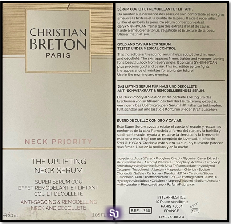 Christian BRETON Neck Priority THE UPLIFTING NECK SERUM 30ml eBay