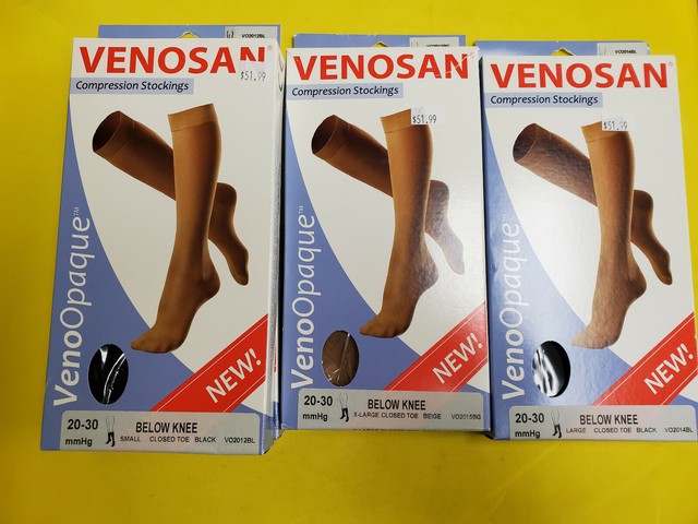 Venosan Compression Stockings VenoOpaque 20-30 mmHG Below Knee Closed Toe Women - eBay