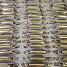 Lot Of 51 Brass Plated Kitchen Cabinet Drawer Door Pulls Hardware Handles