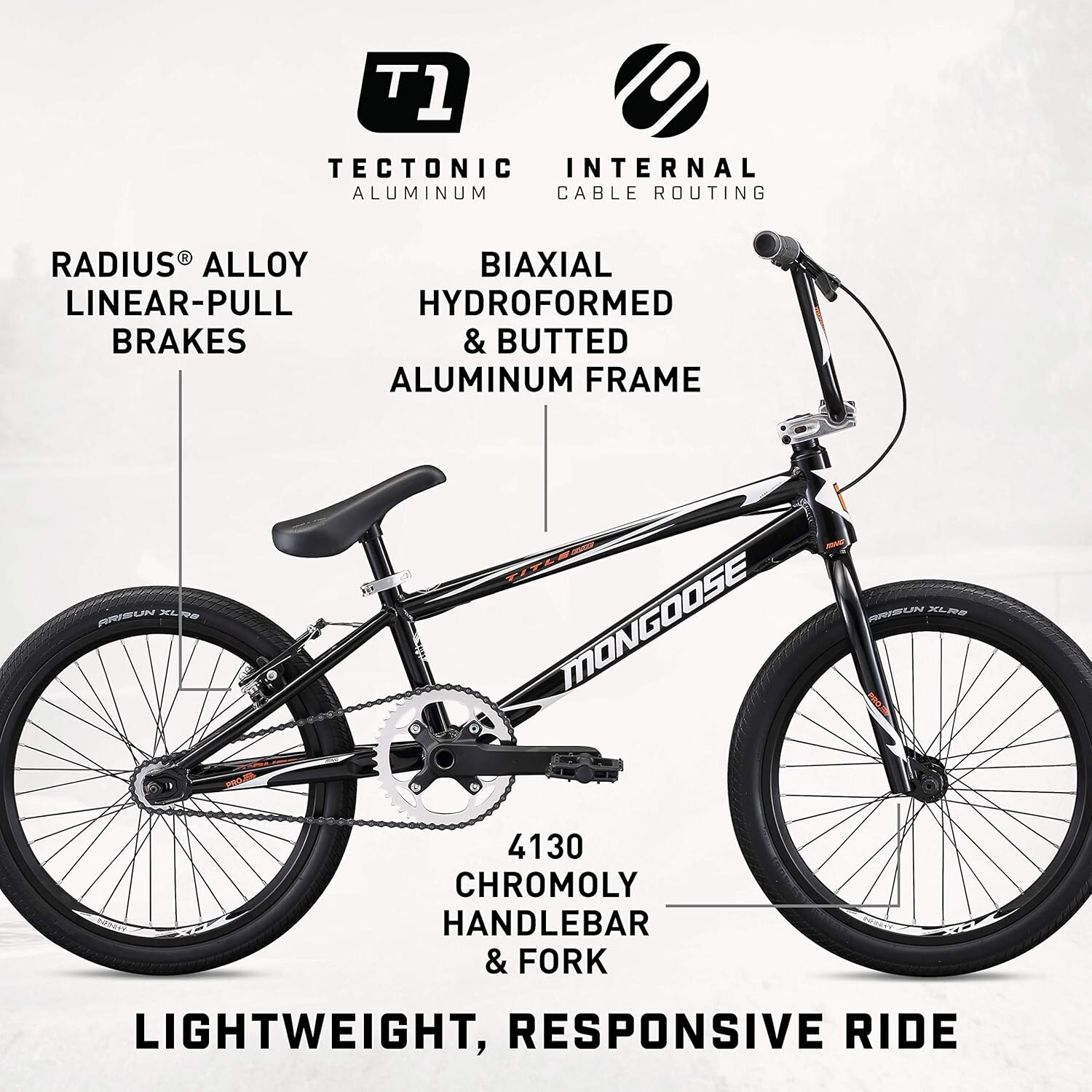 Versatile Title Elite Pro BMX Race Bike in Red, Orange, or Black