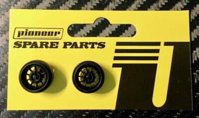 NEW Pioneer WH202972 Black Vector Rear Wheel (2 Pack) 1/32 Slot Car FREE US SHIP