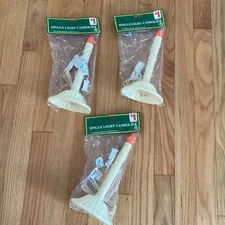 NOS   Lot Of 3 Single Light Window  Candles Candolier Plastic Christmas