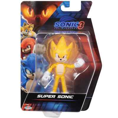 Sonic The Hedgehog 3 Movie SUPER SONIC 5'' Figure 2024 Jakks Pacific Wave 2 NIP