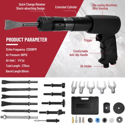 Air Hammer Tool Plus Set Multi-Functional Pneumatic Hammer Sprinkless Joint NEW