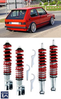 RedLine Sport Gewindefahrwerk passend für VW Golf 1 Golf Cabrio Scirocco 1 2 Jet
