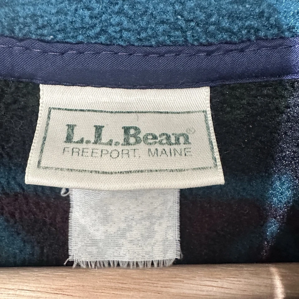 Vintage LL Bean Jacket Men Medium/Large Aztec Fleece Full Zip Outdoors 90s Retro - Image 4 of 4