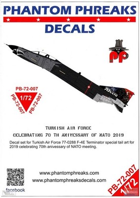 PPD72007 1:72 Phantom Phreaks Decals - F-4E Phantom II Turkish Air Force