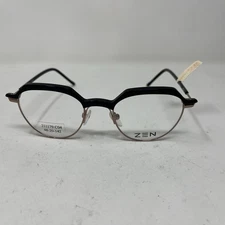 ZEN EYEWEAR 211179 C04 BISCAYNE 48-20-142 BLACK GOLD EYEGLASSES PU44