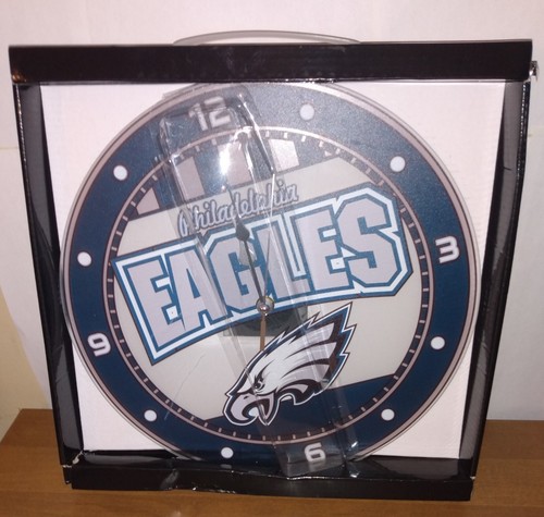Philadelphia Eagles NFL 12 Inch Wall Clock - Picture 1 of 6