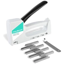 Compact Manual Staple Gun with 800 JT21 Staples - Perfect for Home Projects