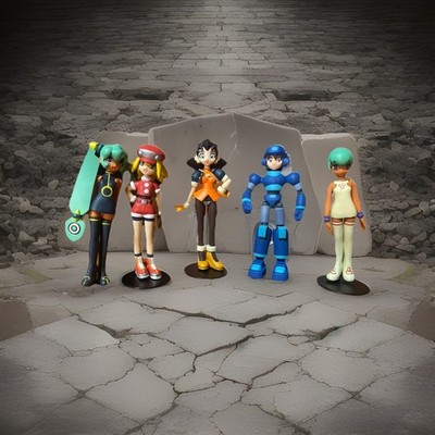 Mega man legends/Rock man Dash Five piece set figures