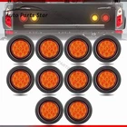 10x 2.5" inch Amber Round 13 LED Side Marker Lights Clearance Lamp Truck Trailer