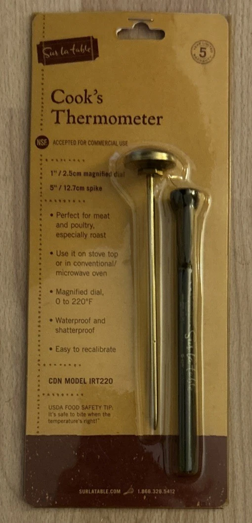 Sur La Table Cook’s Thermometer For Stove Top Cooking Tool CDN IRT220 New Sealed