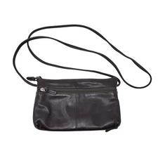 ILI NEW YORK Brown leather crossbody purse