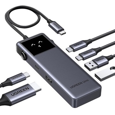 UGREEN 6-in-1 USB-C Hub, Gray