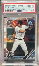 J.J. Bleday 2019 Bowman Chrome Draft 1st Refractor #BDC-150 PSA 10 Marlins