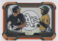 2015 Bowman Draft Orange Refractor 18/25 Richie Martin Matt Olson #TDC-18 o7m