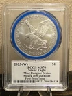 2023 (W) Silver Eagle PCGS MS70 First Day Issue  Mint Designer Series Damstra