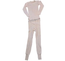 Vintage Sears Thermal Pants Mens L White Long Johns Base Layer Waffle Knit 80s H