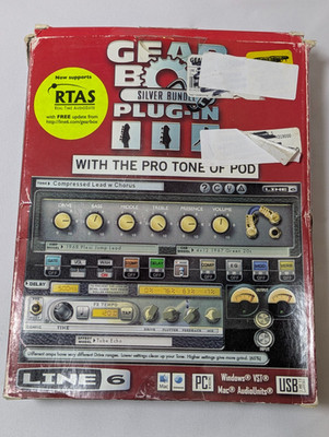 Open Box LINE 6 Gearbox Silver Bundle Plug-In Pro Tone for PC Mac with Box