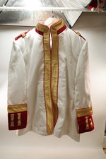 Réplica Vestido Militar Túnica Blanco Dorado Rojo Ceremonial Desfile Chaqueta Disfraz L