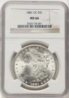 1881-CC Morgan Dollar NGC MS66