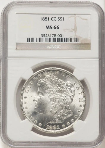 1881-CC Morgan Dollar NGC MS66