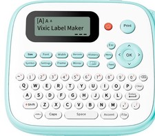 Vixic Label Maker, D210S Label Maker Machine with 4 Laminated Tapes, 12Mm Labele