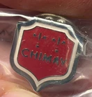 VTG Chimay Belgium Beer Trappist Peres Red Silver Lapel Hat Pin Badge 1/2" Adver