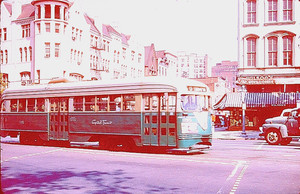DUPLICATE KODAK SLIDE CAPITOL TRANSIT PCC #1195 WASHINGTON, DC AUGUST 27, 1956