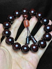 15mm Chinese Natural Burmese Rosewood Handmade Exquisite Bracelets 14906