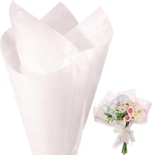 100 Sheets Tissue Flower Wrapping Paper Pink Flower Paper Waterproof Withdrawabl