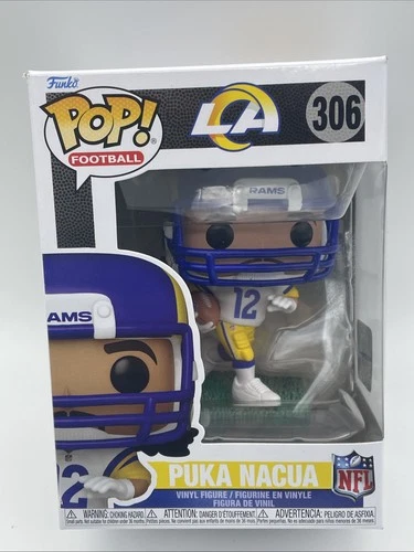 NEW : Funko POP! Football #306 NFL Los Angeles Rams Puka Nacua Figure