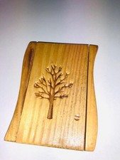 Vintage Wooden Folding Compact Mirror - Tree Design Portable Pocket Mirror Vintage Wooden Folding Compact Mirror - Tree Design Portable Pocket Mirror