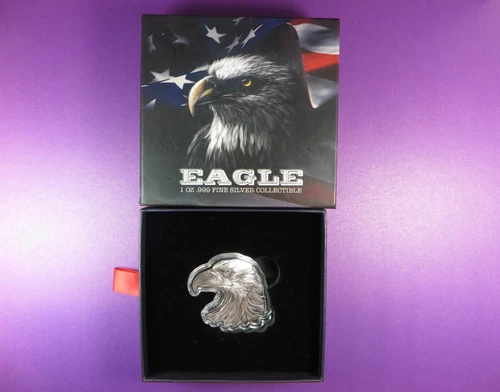 2022 American Eagle Shaped Coin High Relief Chad 1 oz Silver .999 Fine READ