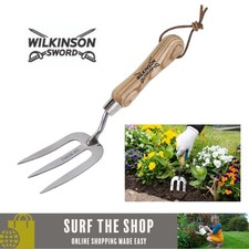Wilkinson Sword Stainless Steel Hand Garden Fork with wooden handle - 1111122W